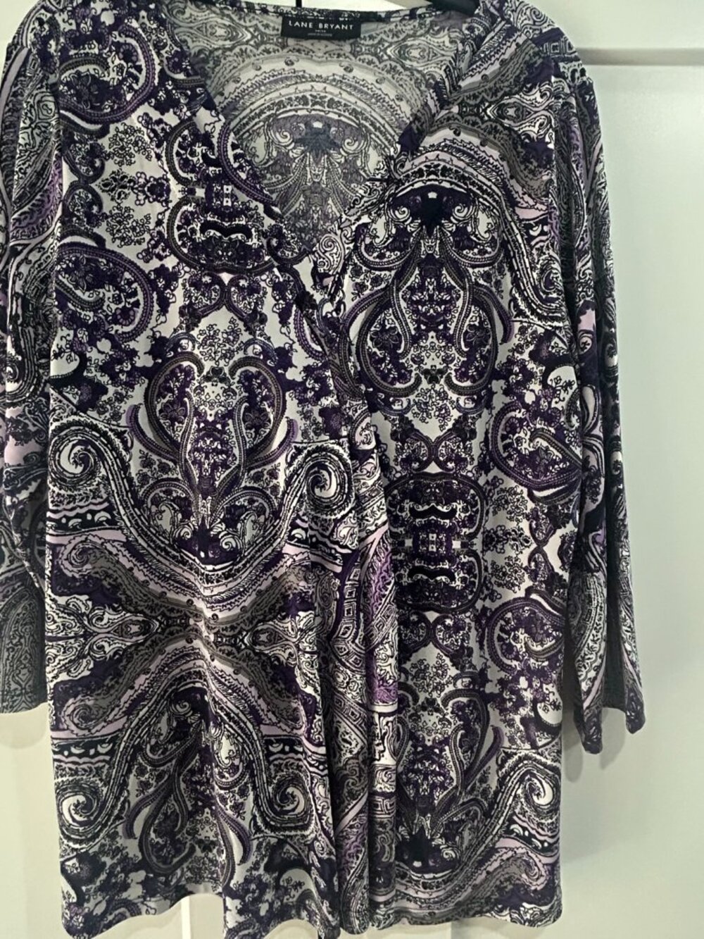 Lane Bryant Paisley Print Swing Tunic Top 14/16